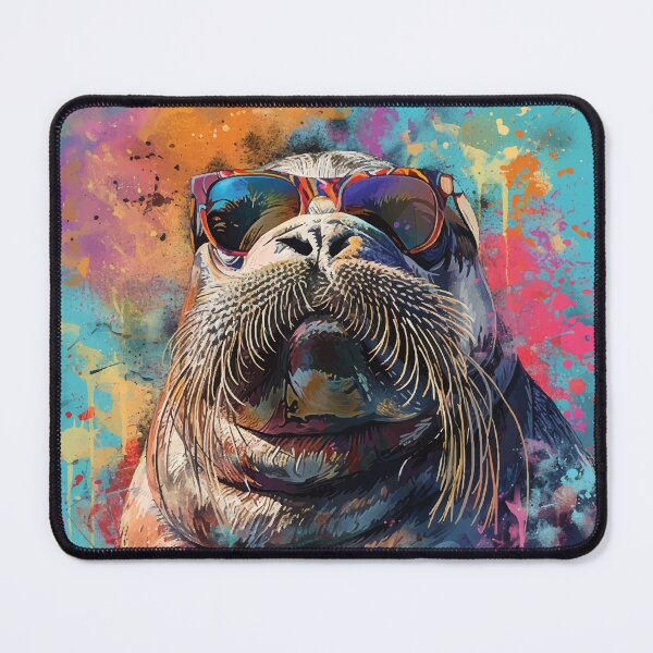 Item preview, Colorful/Colorful walrus with sunglasses 01 designed and sold by Batch-C91.