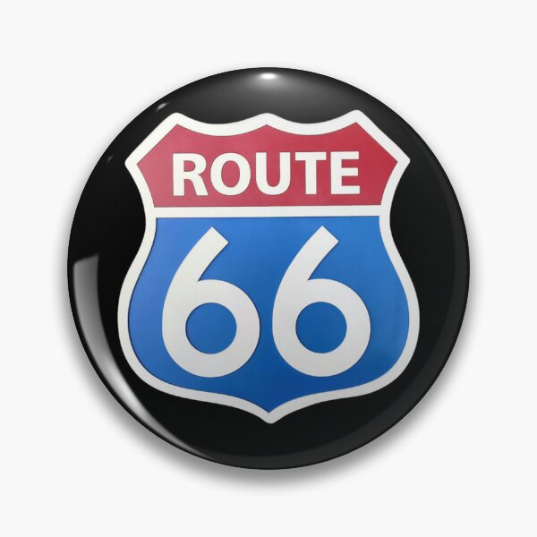 Item preview, road sign, route 66, blue and red designed and sold by Numbers-Art.