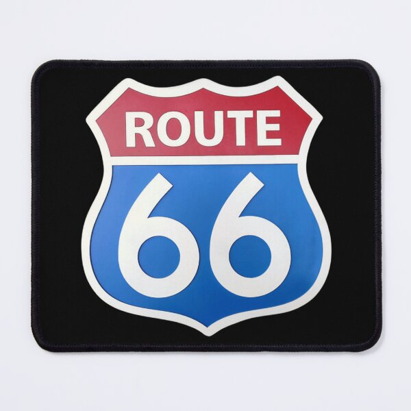 Item preview, road sign, route 66, blue and red designed and sold by Numbers-Art.