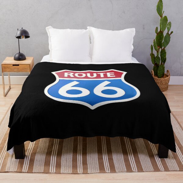 Item preview, road sign, route 66, blue and red designed and sold by Numbers-Art.