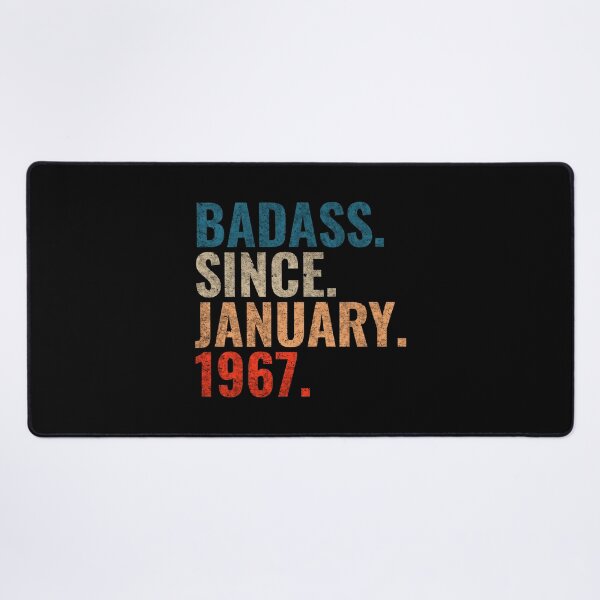 Item preview, Badass since January 1967 Vintage 1967 birthday gift distress design designed and sold by Teelogic.