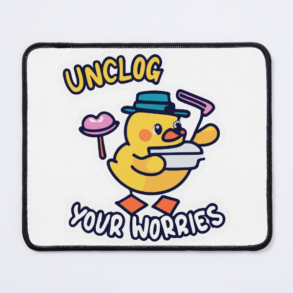 Item preview, Unclog Your Worries - Cute Rubber Duck Plumber designed and sold by NiftyWrx.