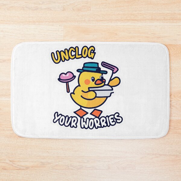 Item preview, Unclog Your Worries - Cute Rubber Duck Plumber designed and sold by NiftyWrx.