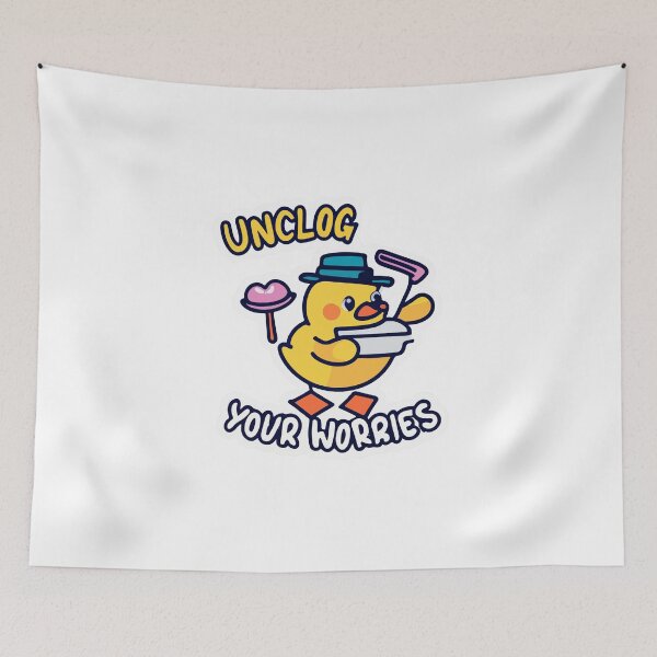 Item preview, Unclog Your Worries - Cute Rubber Duck Plumber designed and sold by NiftyWrx.