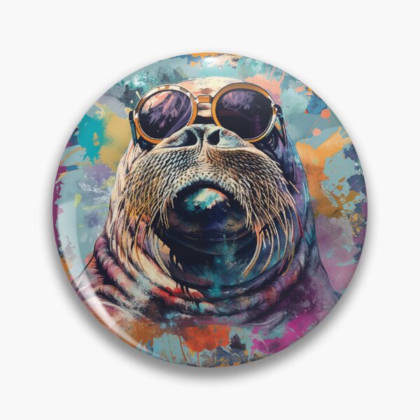 Item preview, Colorful/Colorful walrus with sunglasses 02 designed and sold by Batch-C91.