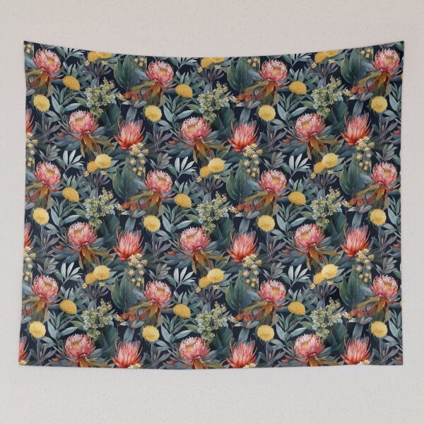 Aperçu de l'œuvre Motif de fleurs indigènes australiennes, Waratah, Wattle, fleurs étoilées créée et vendue par Jaydee001.