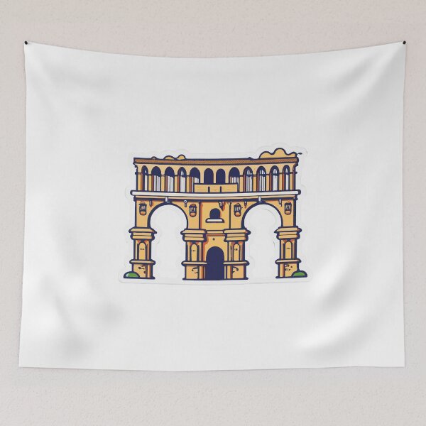 Item preview, Ancient Roman Aqueduct Line Art Illustration designed and sold by NiftyWrx.