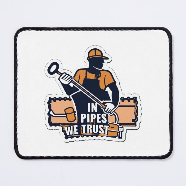 Item preview, In Pipes We Trust Plumber Silhouette designed and sold by NiftyWrx.