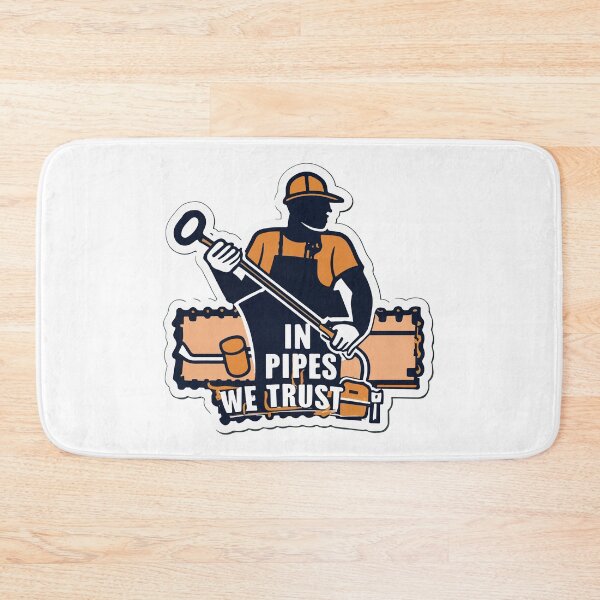 Item preview, In Pipes We Trust Plumber Silhouette designed and sold by NiftyWrx.