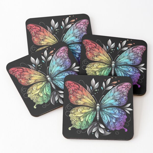 Item preview, Prismatic Wings: The Multicolored Beauty of the Rainbow Butterfly designed and sold by FreedomFrames.