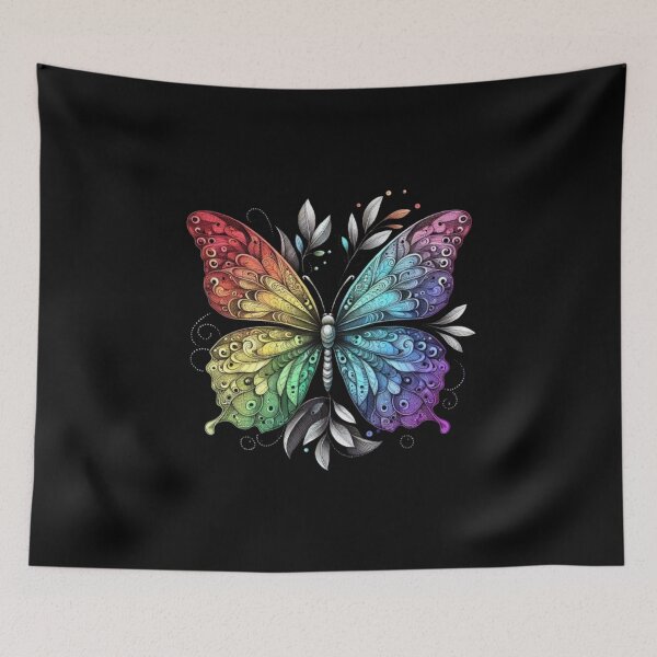 Item preview, Prismatic Wings: The Multicolored Beauty of the Rainbow Butterfly designed and sold by FreedomFrames.
