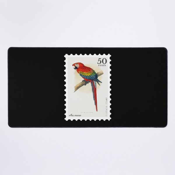 Item preview, Red and Blue Macaw (Ara macao) Stamp designed and sold by RabbitK.