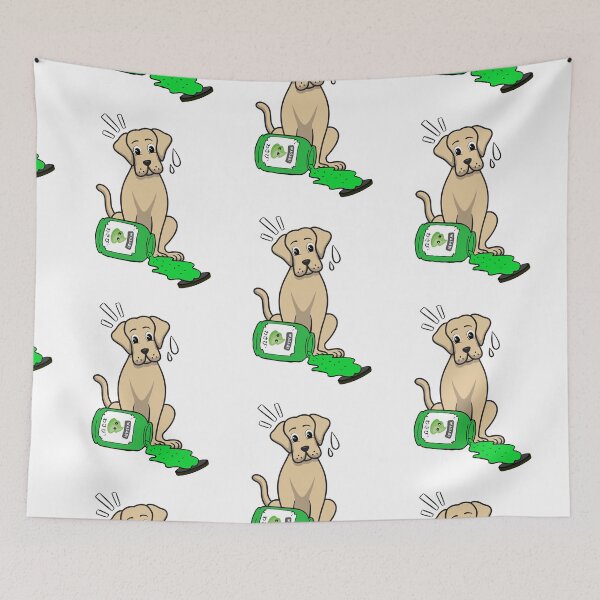 Item preview, Funny Big Dog Spilled Wasabi Sauce designed and sold by Pet Station.