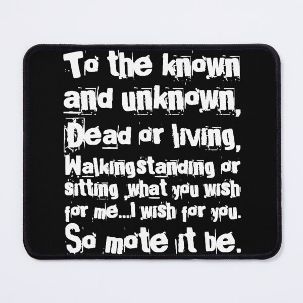 Item preview, To the known and unknown, dead or living, walking standing or sitting. What you wish for me I wish for you. So mote it be. designed and sold by Albert Faldet.