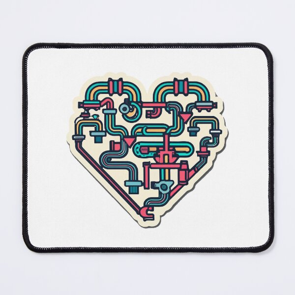Item preview, Plumber's Heart Geometric Abstract Design designed and sold by NiftyWrx.
