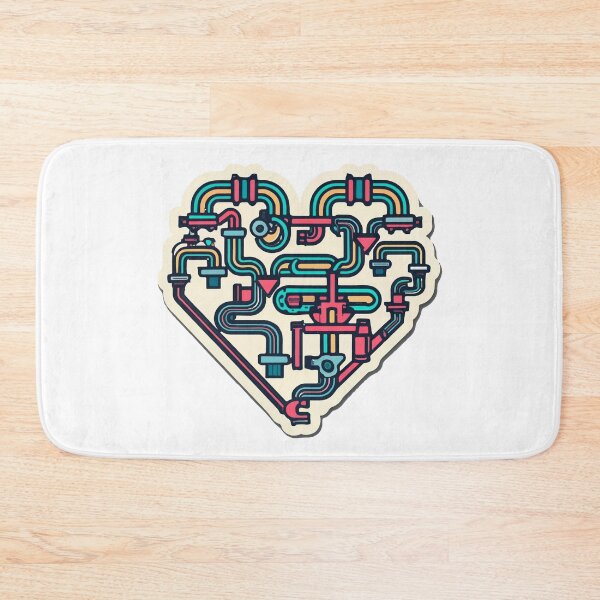 Item preview, Plumber's Heart Geometric Abstract Design designed and sold by NiftyWrx.