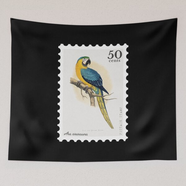 Item preview, Blue and Yellow Macaw (Ara ararauna) Stamp designed and sold by RabbitK.