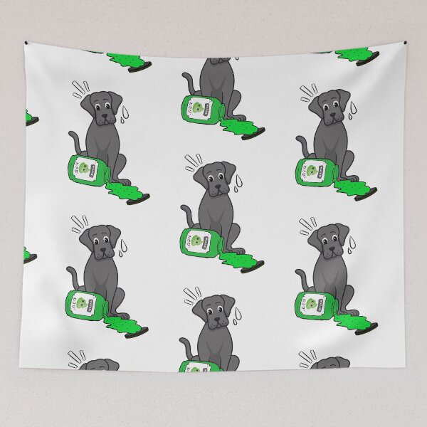 Item preview, Funny Big Dog Spilled Wasabi Sauce designed and sold by Pet Station.