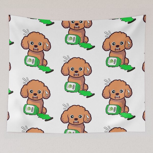 Item preview, Funny Brown Dog Spilled Wasabi Sauce designed and sold by Pet Station.
