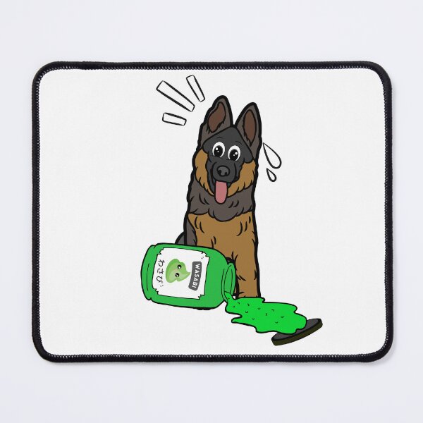 Item preview, Funny Guard Dog Spilled Wasabi Sauce designed and sold by Pet Station.