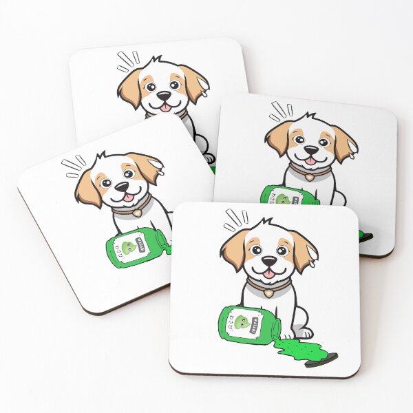 Item preview, Funny Happy Dog Spilled Wasabi Sauce designed and sold by Pet Station.