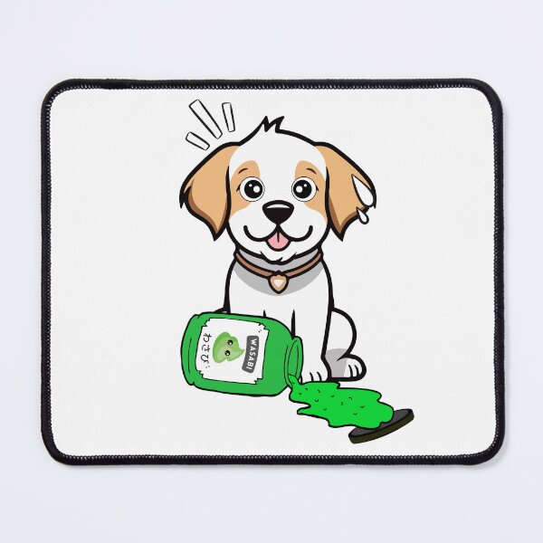 Item preview, Funny Happy Dog Spilled Wasabi Sauce designed and sold by Pet Station.