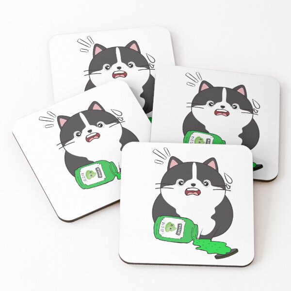 Item preview, Funny fat cat Spilled Wasabi Sauce designed and sold by Pet Station.