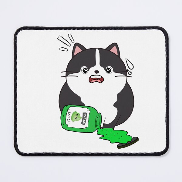 Item preview, Funny fat cat Spilled Wasabi Sauce designed and sold by Pet Station.