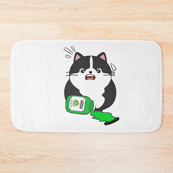 Item preview, Funny fat cat Spilled Wasabi Sauce designed and sold by Pet Station.