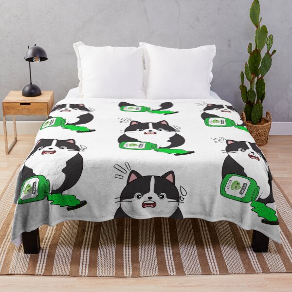 Item preview, Funny fat cat Spilled Wasabi Sauce designed and sold by Pet Station.