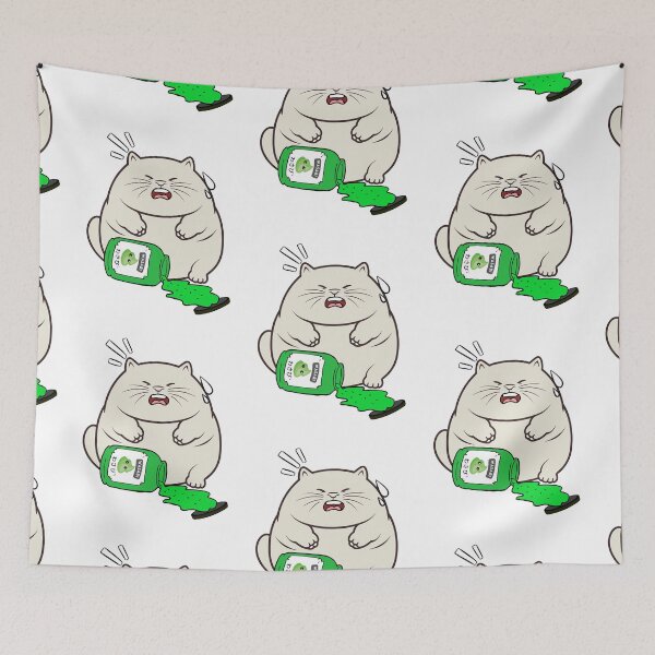 Item preview, Funny sumo cat Spilled Wasabi Sauce designed and sold by Pet Station.