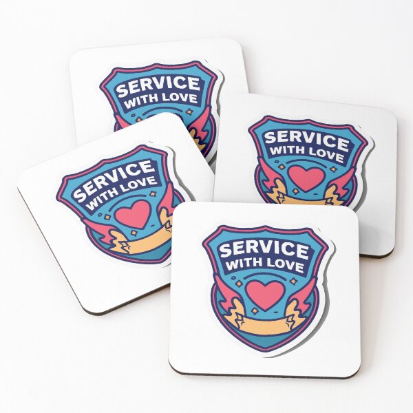 Item preview, Service with Love - Heroic Police Badge designed and sold by NiftyWrx.