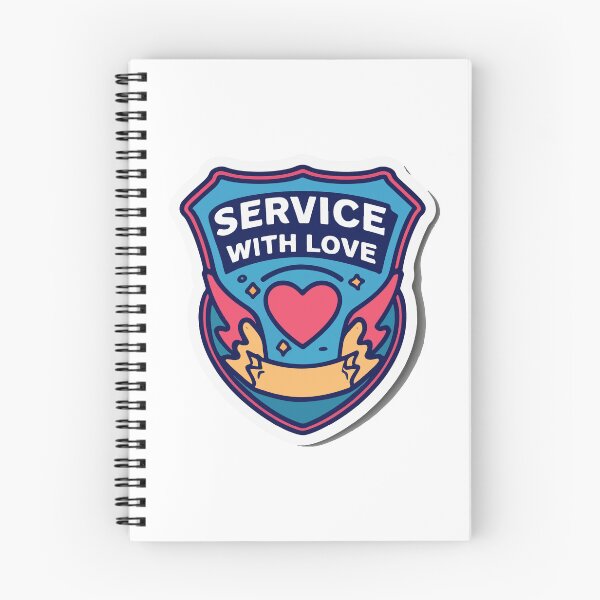 Item preview, Service with Love - Heroic Police Badge designed and sold by NiftyWrx.