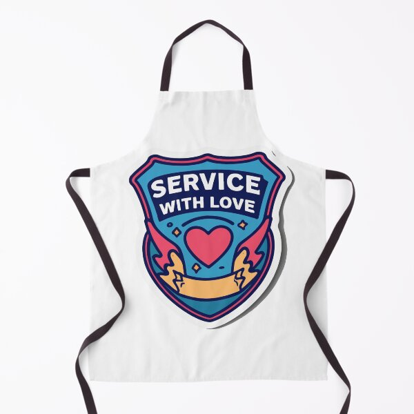 Item preview, Service with Love - Heroic Police Badge designed and sold by NiftyWrx.