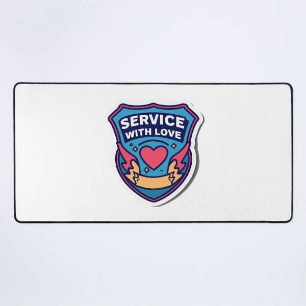 Item preview, Service with Love - Heroic Police Badge designed and sold by NiftyWrx.