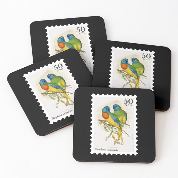 Item preview, Splendid Parakeet (Neophema splendida) Stamp designed and sold by RabbitK.