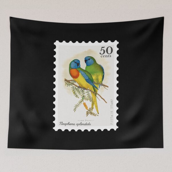 Item preview, Splendid Parakeet (Neophema splendida) Stamp designed and sold by RabbitK.