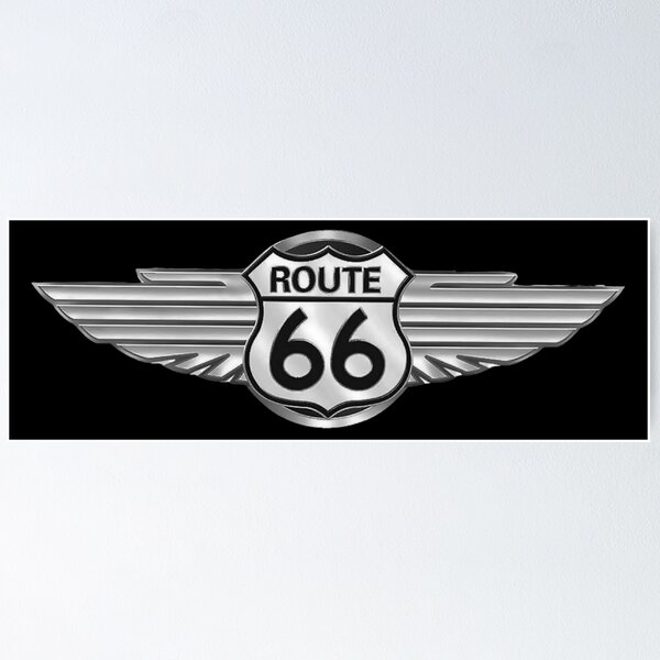 Item preview, route 66 decorative plate, wings designed and sold by Numbers-Art.