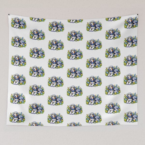 Item preview, Floral Bluetick Coonhound Puppy designed and sold by TheAnimalZ00.