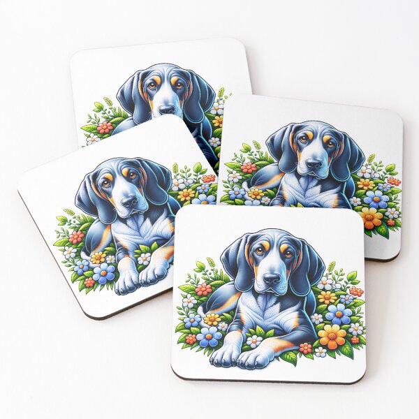 Item preview, Bluetick Coonhound Floral designed and sold by TheAnimalZ00.