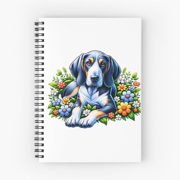 Item preview, Bluetick Coonhound Floral designed and sold by TheAnimalZ00.