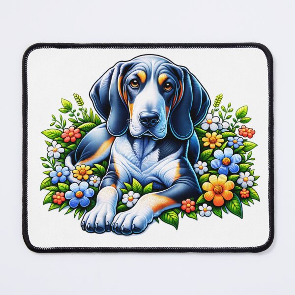 Item preview, Bluetick Coonhound Floral designed and sold by TheAnimalZ00.