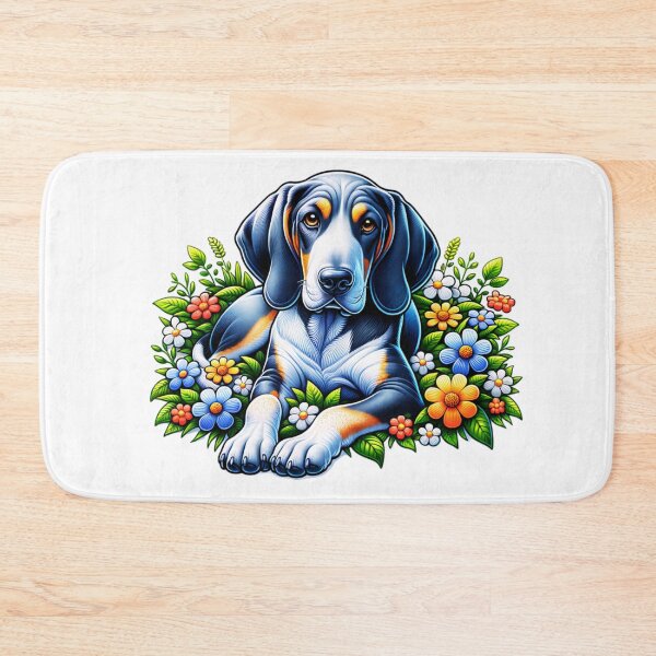 Item preview, Bluetick Coonhound Floral designed and sold by TheAnimalZ00.