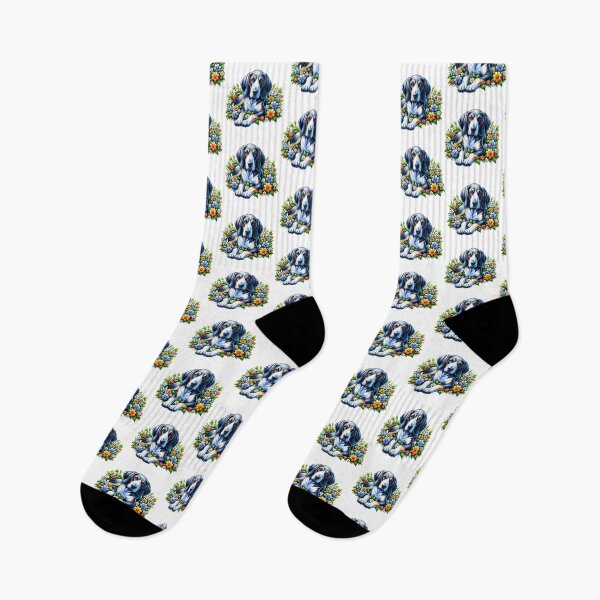 Item preview, Bluetick Coonhound Floral designed and sold by TheAnimalZ00.