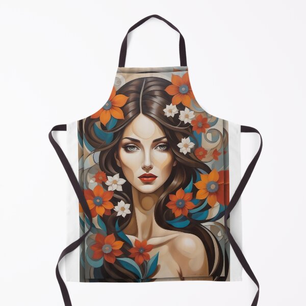 Item preview, Geometric brunette woman portrait, expressionist art designed and sold by lonelymoony.
