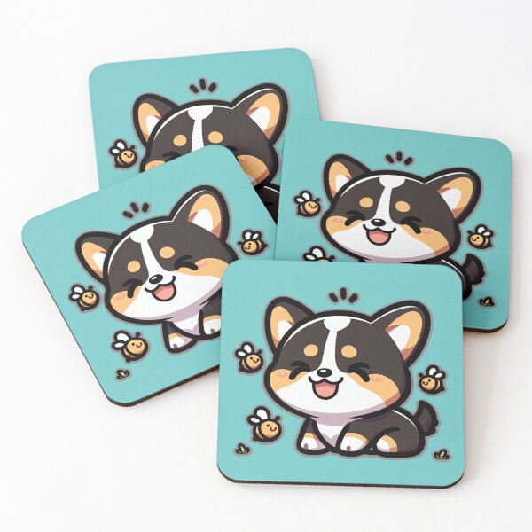 Item preview, Cute Corgi Tricolor with Tiny Bees designed and sold by Zelda's Garden.