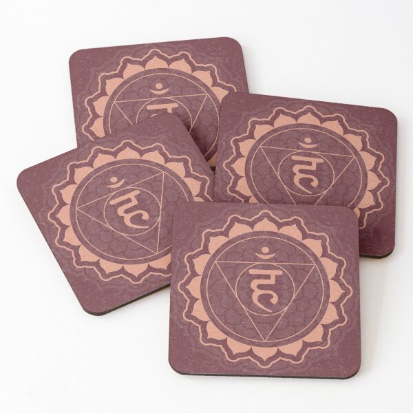 Item preview, Throat Chakra Mandala - Wine + Coral designed and sold by Irene Estelle.