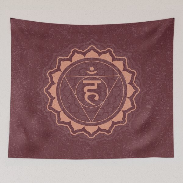 Item preview, Throat Chakra Mandala - Wine + Coral designed and sold by Irene Estelle.