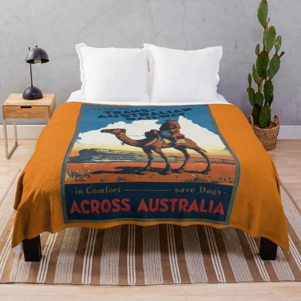 Item preview, Train Travel, Australian vintage poster designed and sold by Andykinoz.