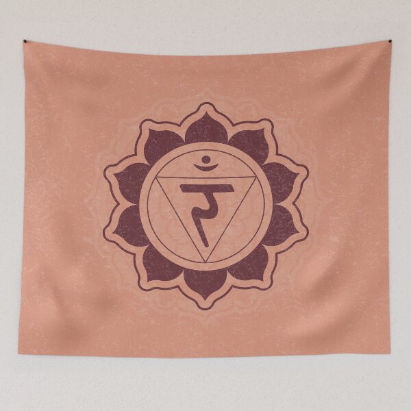 Item preview, Solar Plexus Chakra Mandala - Coral + Wine designed and sold by Irene Estelle.